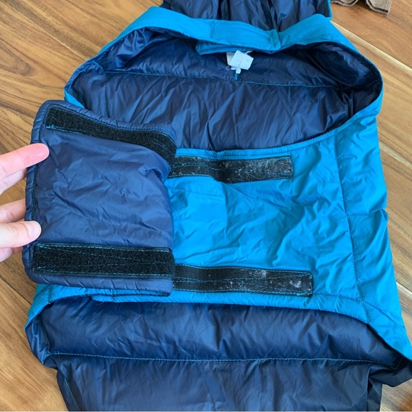 Free Country Down Blue Hooded Reflective Large Dog Coat Jacket L - Picture 4 of 10